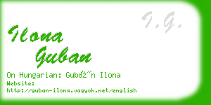 ilona guban business card